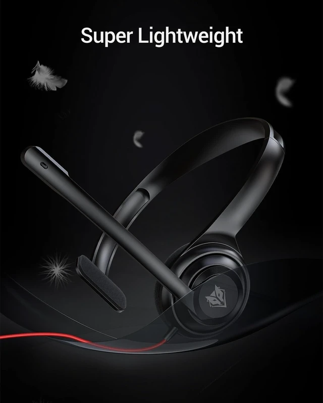 Alt view image 5 of 5 - NUBWO HW02 USB Headset with Microphone Noise Cancelling & in-line Control