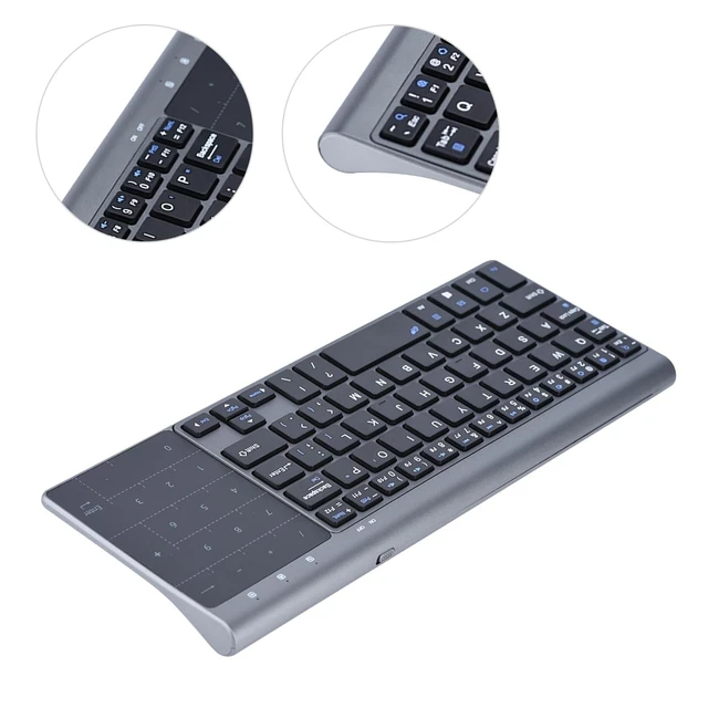 Alt view image 4 of 5 - SUNGOOYUE Mini Keyboard, Portable Slim 2.4Ghz Wire Less Keyboard Handheld with Touchpad for PC/Notebook/TV Box - MC-41AG, 1200 DPI, Black