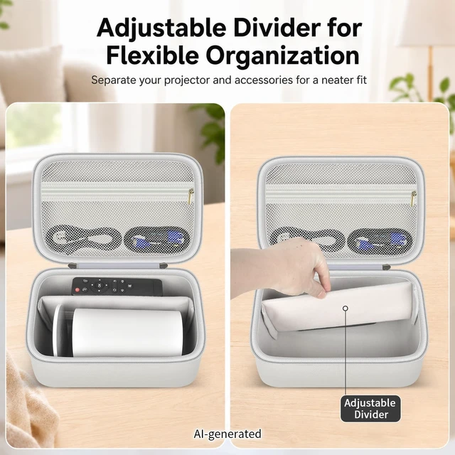 Alt view image 5 of 5 - Grapsa Upgraded Hard Shell Projector Case for Magcubic HY300 Pro+ (Large)