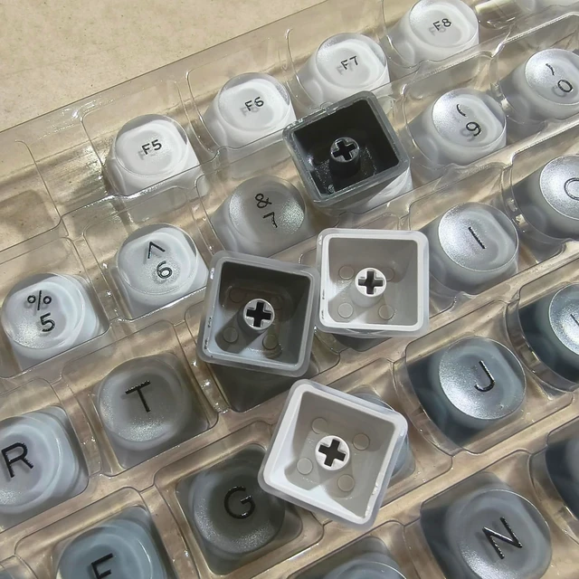 Alt view image 3 of 5 - Jelly Grey Keycaps HOA Profile for 60% 75% Fullsize Mechanical Keyboard
