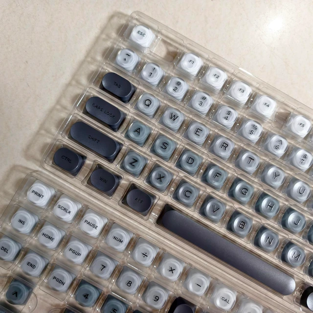 Alt view image 2 of 5 - Jelly Grey Keycaps HOA Profile for 60% 75% Fullsize Mechanical Keyboard