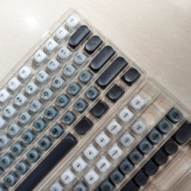 Alt view image 5 of 5 - Jelly Grey Keycaps HOA Profile for 60% 75% Fullsize Mechanical Keyboard