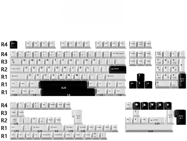 Main image of iRoboosta Double Shot PBT Keycap Set, Minimalist White and Black Keycaps, 157 Key Custom Cherry Profile Key Cap for 60% 65% 75% 100% MX Switches Mechanical Keyboard (White Bow)