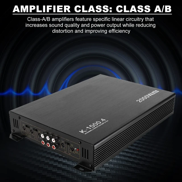 Alt view image 3 of 5 - YaeCCC 2000W 4 Channel Amplifier Car Audio Car Amplifiers Subwoofer Amplifier