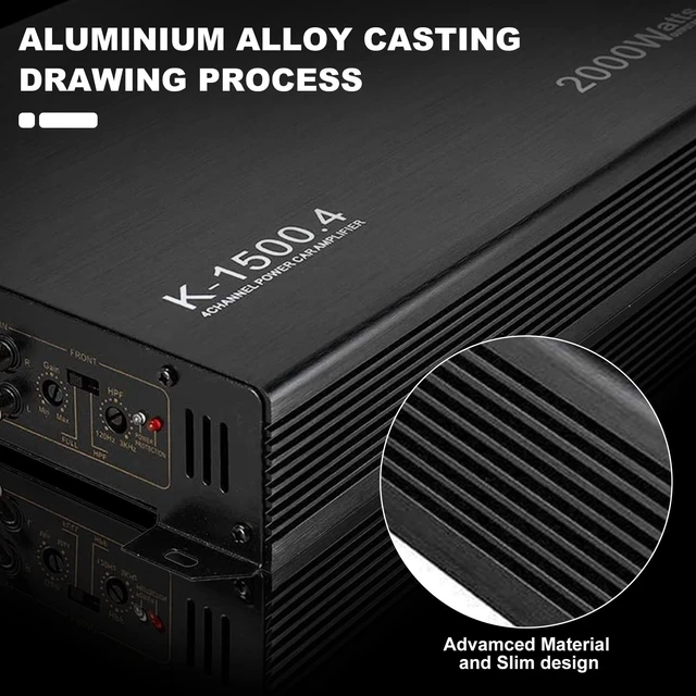 Alt view image 5 of 5 - YaeCCC 2000W 4 Channel Amplifier Car Audio Car Amplifiers Subwoofer Amplifier