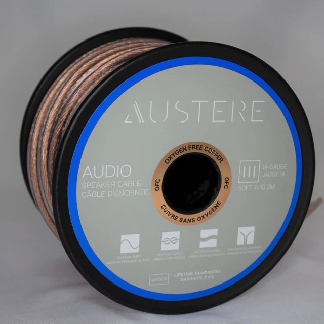 Alt view image 3 of 5 - AUSTERE III Series Speaker Cable 50ft Oxygen Free Copper High Flex 14-Gauge