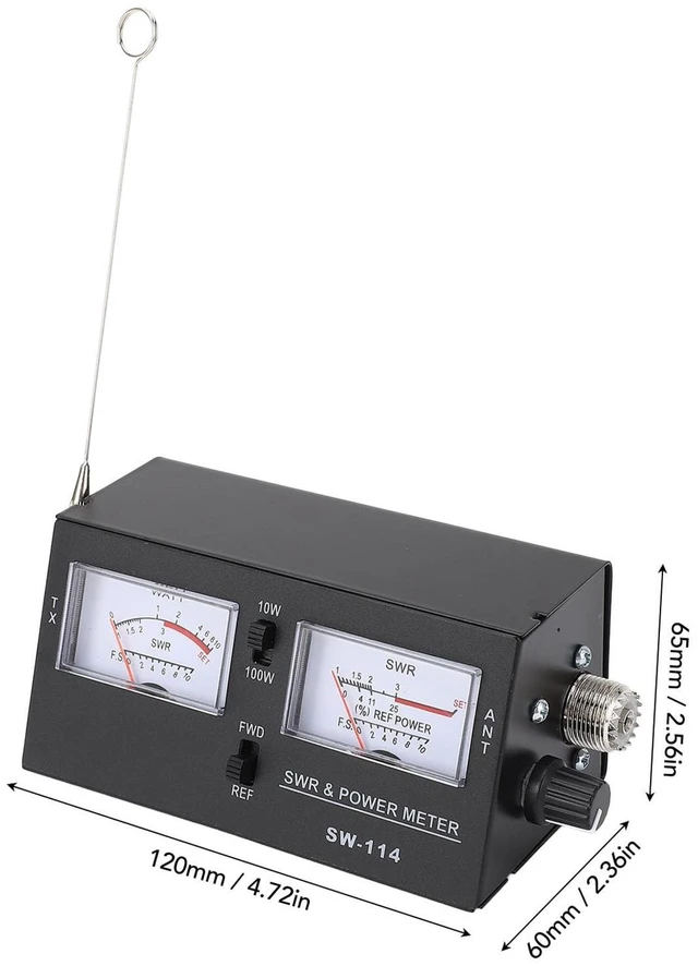 Alt view image 2 of 5 - SW 114 SWR Power Meter, SWR Tester CB 27 to 30MHz Field Strength Meter for CB Radio Antenna