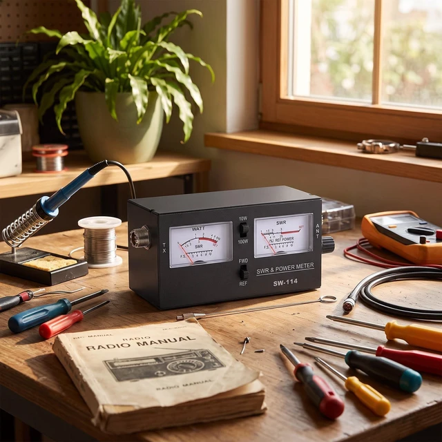 Alt view image 5 of 5 - SW 114 SWR Power Meter, SWR Tester CB 27 to 30MHz Field Strength Meter for CB Radio Antenna
