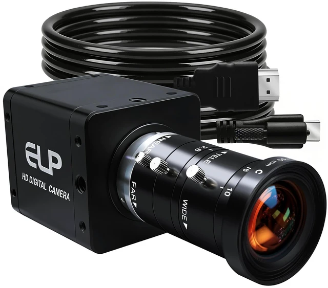 Main image of IFWATER 4K USB3.0 HDMI Industrial Camera,60fps H.264 High Speed with 10-55mm 5X Manual Zoom Lens Lightburn Camera,USB HDMI Simultaneous Output Plug&Play for TV Projector Video Conferencing Streaming