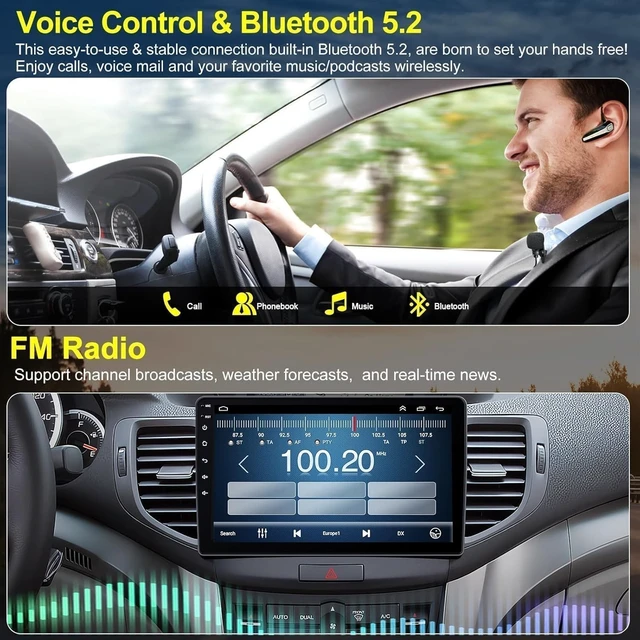 Alt view image 5 of 5 - 8core 4G+64G Car Stereo for Acura TSX 2009-2014/Honda Spirior 2009-2013, 9 Inch Android 13 Touch Screen Acura Radio with Wireless CarPlay, Android Auto, GPS Navi, 5G WiFi, Bluetooth 5.2, SWC,FM