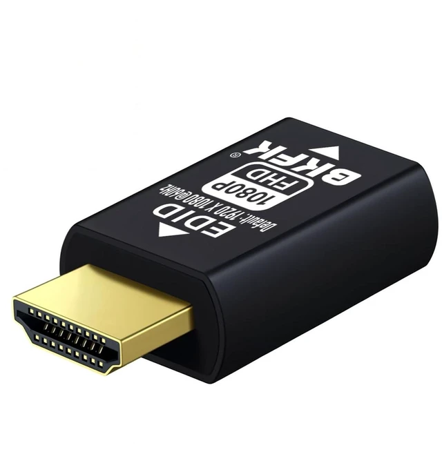 Alt view image 3 of 4 - BKFK HDMI EDID Emulator, Passthrough Display Adapter, Default Resolution Dummy Plug, Headless Ghost for HDMI Switches, Extenders, AV Receivers, Video Splitters(1920X1080@60Hz-3P)