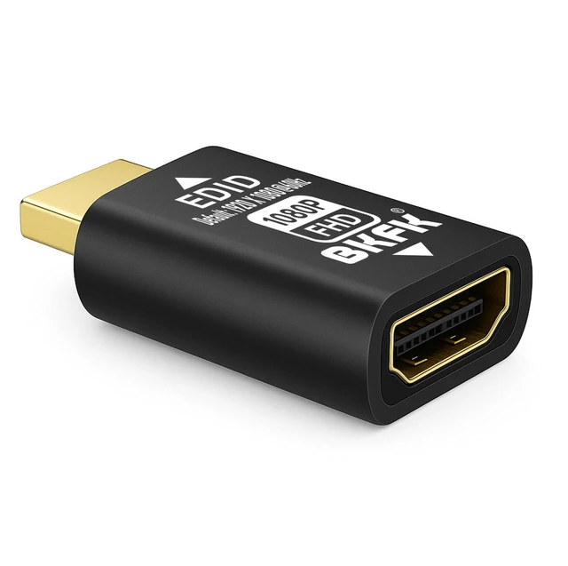 Alt view image 4 of 4 - BKFK HDMI EDID Emulator, Passthrough Display Adapter, Default Resolution Dummy Plug, Headless Ghost for HDMI Switches, Extenders, AV Receivers, Video Splitters(1920X1080@60Hz-3P)