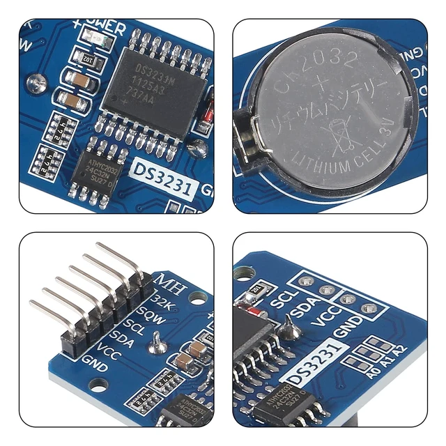 Alt view image 3 of 5 - 10PCS DS3231 AT24C32 IIC RTC Module Clock Timer Memory Module Beats Replace DS1307 I2C RTC Board with Male to Female Jumper Wire Cable