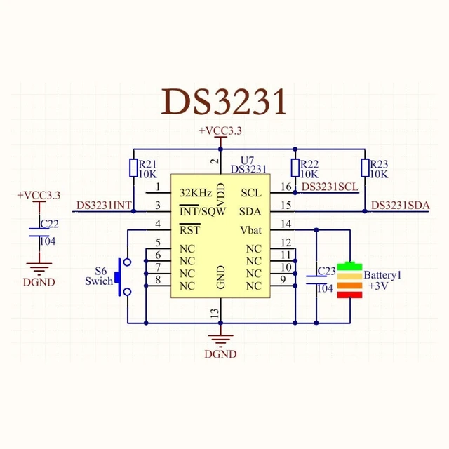 Alt view image 5 of 5 - 10PCS DS3231 AT24C32 IIC RTC Module Clock Timer Memory Module Beats Replace DS1307 I2C RTC Board with Male to Female Jumper Wire Cable