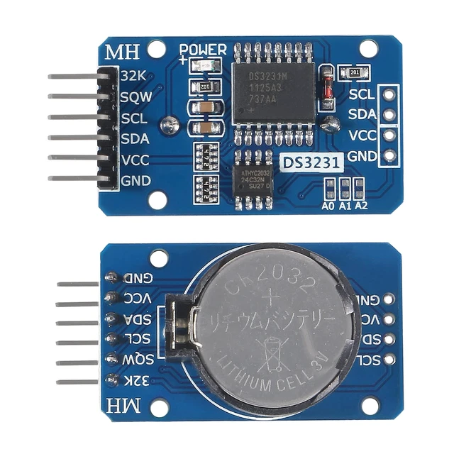Alt view image 2 of 5 - 10PCS DS3231 AT24C32 IIC RTC Module Clock Timer Memory Module Beats Replace DS1307 I2C RTC Board with Male to Female Jumper Wire Cable