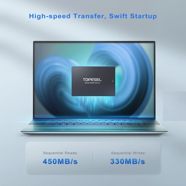 Alt view image 2 of 5 - TOPESEL 128GB SATA III 2.5" Internal Solid State Drive 3D NAND TLC Flash Up to 450MB/s for Laptop & Desktop PC Upgrade