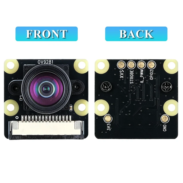 Alt view image 4 of 5 - 2PCS 120fps Monochrome Global Shutter Camera Module, 1MP OV9281 Sensor with 120 Wide-Angle Lens, Compatible with Raspberry Pi 5 / 4B / 3B+ / 3B / Zero