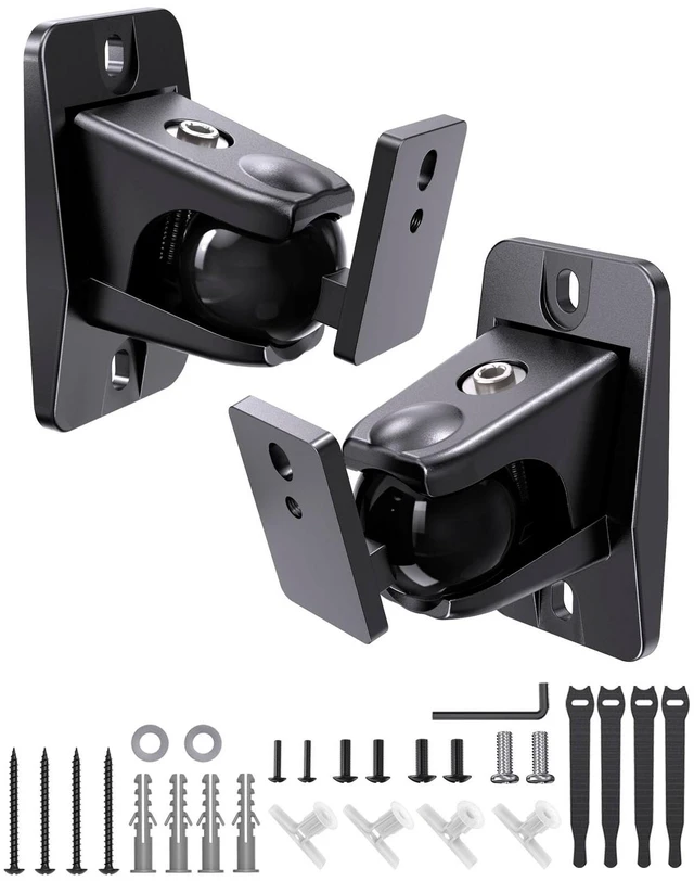 Main image of Universal Wall Mount Bracket for Rear and Surround Sound Speakers, 2 Pack