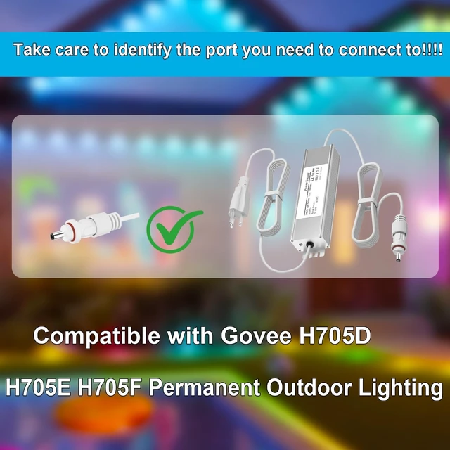 Alt view image 5 of 5 - 36V Power Supply for Govee Permanent Outdoor Lights 2