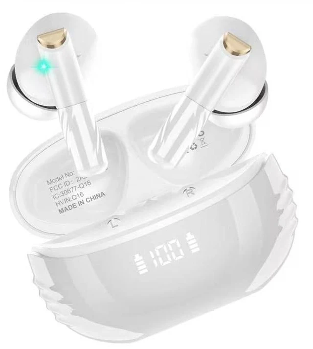 Main image of VOTAZIB Wireless Earbuds Bluetooth 5.4 Headphone, Bluetooth Earbuds Stereo Deep Bass, ENC Noise Cancelling Mic, IPX7 Waterproof Earphone, White