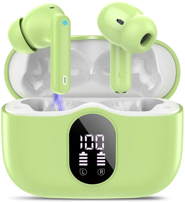 Main image of True Wireless Earbuds Bluetooth Headphones HiFi Stereo Ear Bud,Spring Green