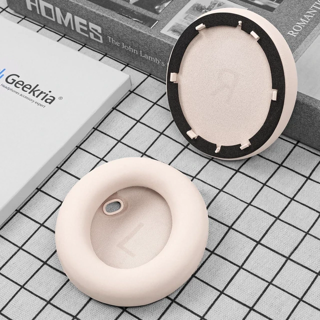Alt view image 5 of 5 - Geekria Replacement Ear Pads Compatible with Anker Soundcore Space One Headphones Ear Cushions, Repair Parts (Latte Cream)