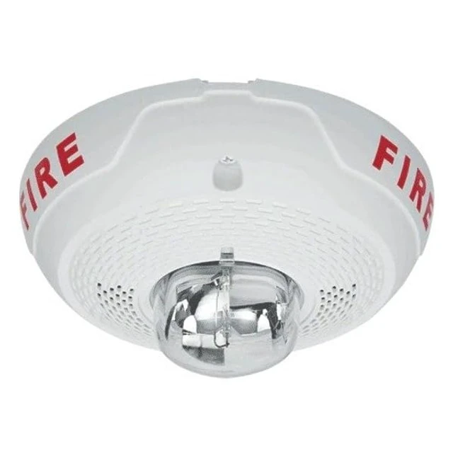 Alt view image 4 of 4 - System Sensor SPSCWL Ceiling Mount Speaker Strobe, Clear Lens, White