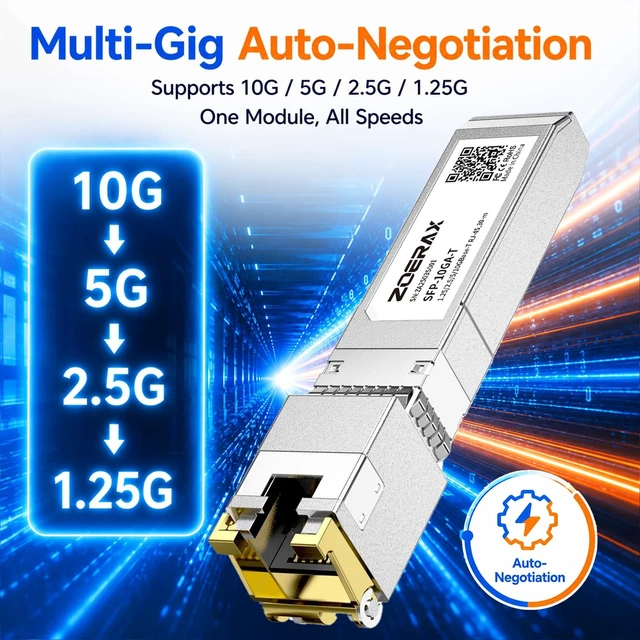 Alt view image 2 of 5 - ZOERAX 2-Pack SFP to RJ45 10Gb,10Gbase-T sfp to RJ45 Transceiver Module