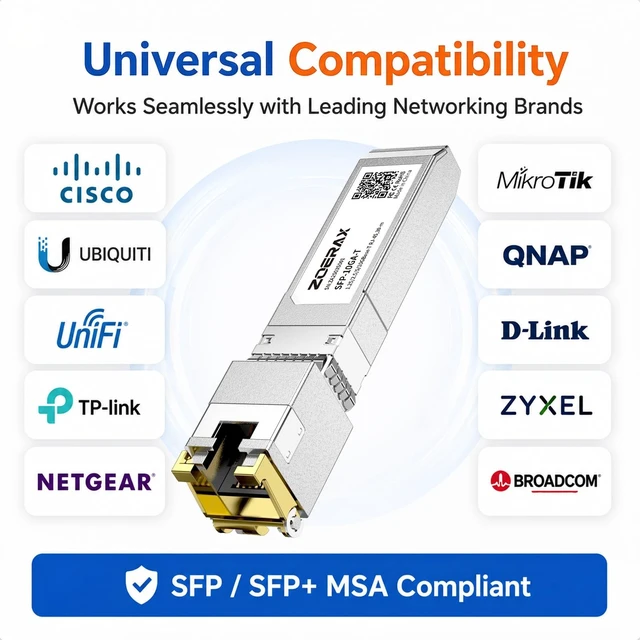 Alt view image 3 of 5 - ZOERAX 2-Pack SFP to RJ45 10Gb,10Gbase-T sfp to RJ45 Transceiver Module