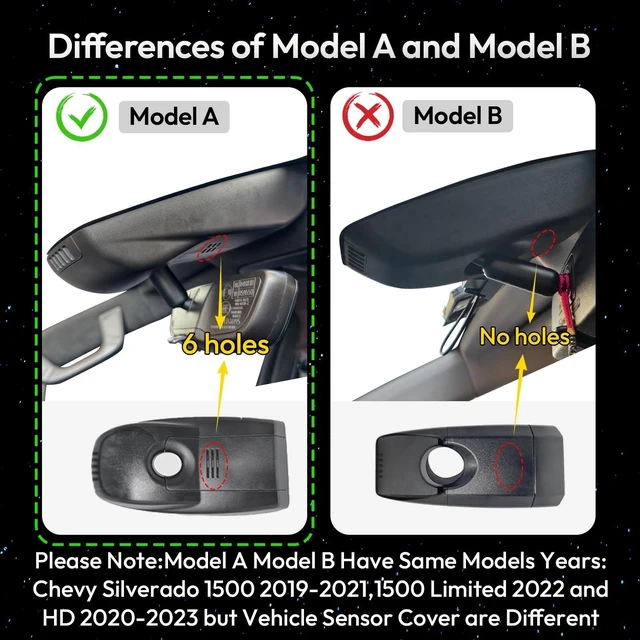Alt view image 2 of 5 - 4K Dash Cam for Silverado 1500 2019-2021, 1500 Limited 2022 & HD 2020-2023