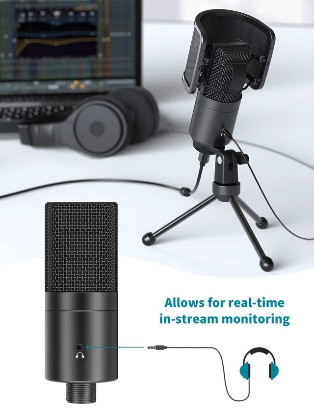 Alt view image 5 of 5 - FIFINE K683A USB Desktop PC Microphone for Recording Streaming
