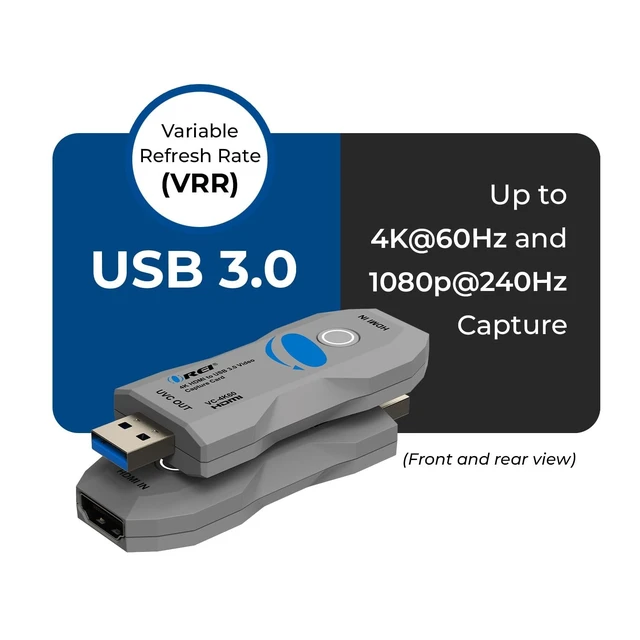Alt view image 2 of 5 - OREI 4K HDMI Video Capture Card USB 3.0, 4K@60Hz, HDR10, VRR, UVC/UAC