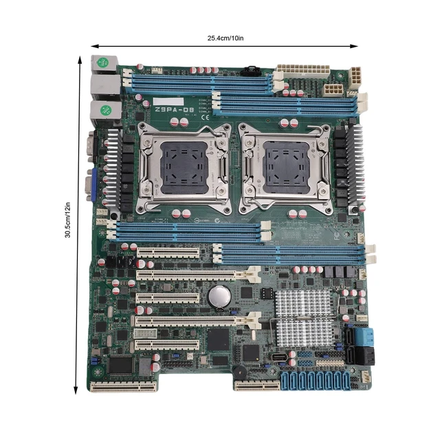 Alt view image 2 of 5 - Gugxiom Workstation Motherboard LGA 2011 Dual CPU, with SATA III USB 3.0