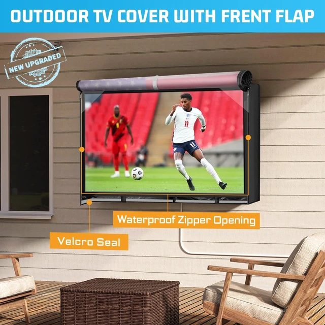 Alt view image 2 of 5 - Outdoor TV Cover 80-85 Inch Weatherproof, 600D Zipper Outside TV Covers