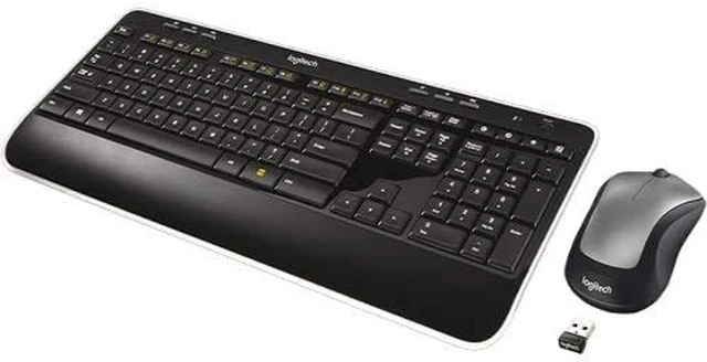 Alt view image 2 of 5 - Logitech MK520 Wireless Keyboard and Wireless Mouse Combo Full Size Keyboard and Mouse Long Battery Life Secure 2.4GHz Connectivity Black