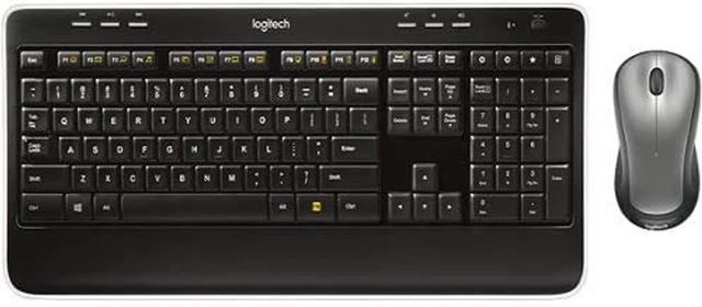 Main image of Logitech MK520 Wireless Keyboard and Wireless Mouse Combo Full Size Keyboard and Mouse Long Battery Life Secure 2.4GHz Connectivity Black
