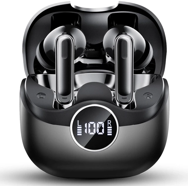 Main image of Adaptive Hybrid Active Noise Canceling 2026 Wireless Earbuds, 6 Mics ENC Clear Call Ear Buds, Hi-Res Audio Deep Bass Bluetooth 5.4 Headphones, 40H Playtime, Wireless Charging, LED, USB-C