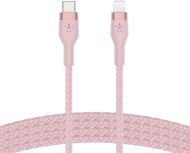 Main image of Belkin USB C to Lightning Braided Cable 6.6ft Fast iPhone Charger Cord