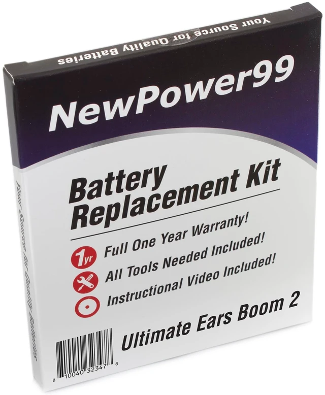 Main image of NP99sp Battery Replacement Kit for Ultimate Ears Boom 2 with Tools, Video Instructions and Long Life Battery from NewPower99