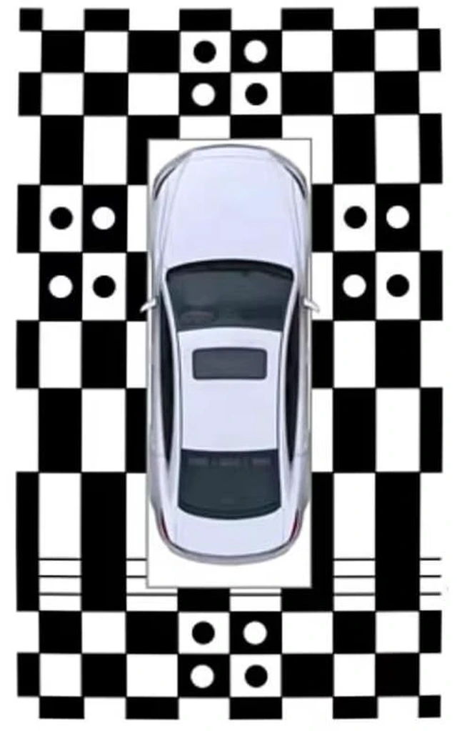 Main image of NOOFNO Auto 360 Car Camera Calibration Mats, Diagnostic Grid Cloth Tools for Panoramic Bird's-Eye Vehicle Backup DVR System, 3D