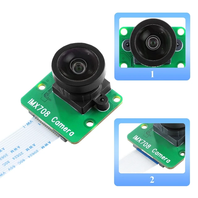 Alt view image 2 of 5 - IMX708 12MP Camera Module with M12 Lens, 152 FOV Wide Angle Camera Manual Focus High Dynamic Range (HDR) Includes 22-22pin, 15-22pin Cable Compatible with Raspberry Pi 5/4B+/3B+/3B/Zero