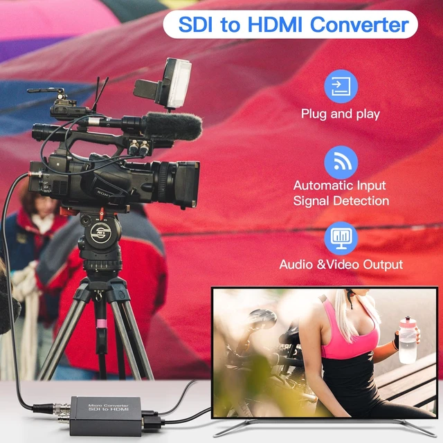 Alt view image 5 of 5 - SEMZHENG SDI to HDMI Converter with Loop Output, 1080P Support, Easy Installation