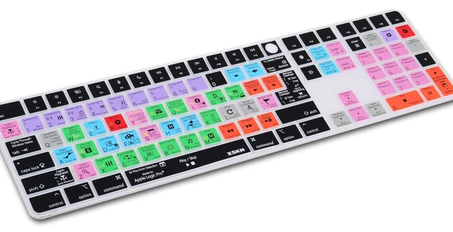 Alt view image 3 of 5 - XSKN Logic Pro Shortcut Keyboard Cover for Mac Studio Magic Keyboard with Touch ID and Numeric Keypad A2520