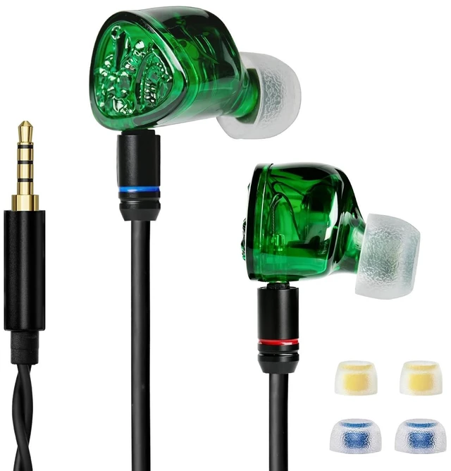 Main image of TANGZU Wan'er S.G II Jage Dragon Gaming IEM Earphones, 10mm PET Single Dynamic Driver in Ear Monitor Headphones with Mic for Studio Gaming, Flat Detachable 2-Pin Cable (Green 3.5mm Without Mic)
