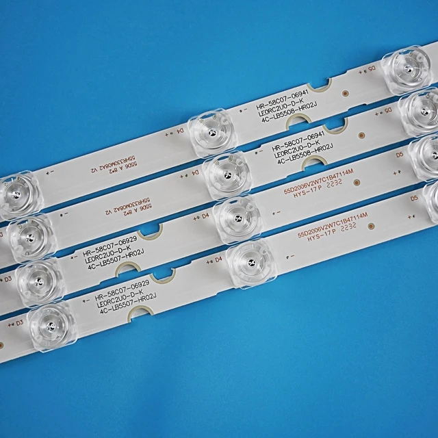Alt view image 2 of 5 - LED Backlight Strip (4) for TCL 55S421/55S423/55S425/55D6/55F6/55L2