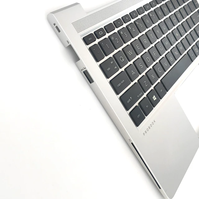 Alt view image 3 of 5 - Jxjslp Replacement Upper Case Palmrest for HP Probook 640 645 G8 14'' Series Laptop Non-Backlit Keyboard Assembly Top Cover M48794-001 Silver