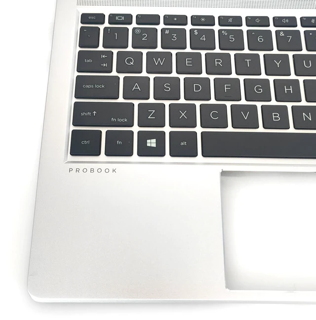 Alt view image 5 of 5 - Jxjslp Replacement Upper Case Palmrest for HP Probook 640 645 G8 14'' Series Laptop Non-Backlit Keyboard Assembly Top Cover M48794-001 Silver