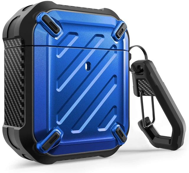 Main image of SUPCASE Unicorn Beetle Pro Series Case Designed for Airpods 1 & 2, Full-Body Rugged Protective Case with Carabiner for Apple Airpods 1st & 2nd (Blue)