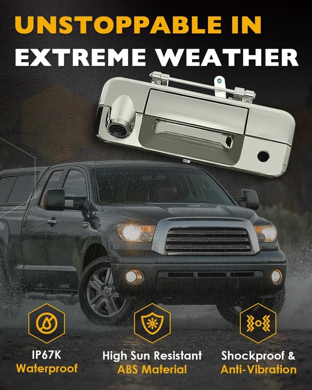 Alt view image 5 of 5 - Tailgate Handle Backup Camera Kit, Compatible with 2007-2013 Toyota Tundra