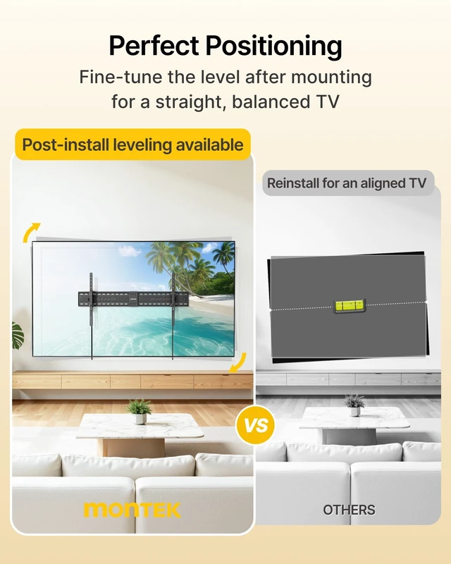 Alt view image 4 of 5 - monTEK Heavy Duty Tilting TV Wall Mount Bracket for 60-120" TVs, Max 330lbs